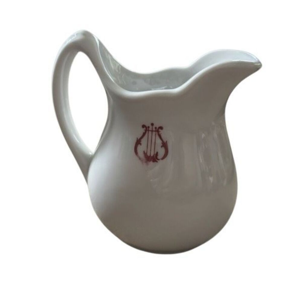 VTG Jackson China Creamer Pitcher Sample Piece Unused Lyre Harp Falls Creek PA